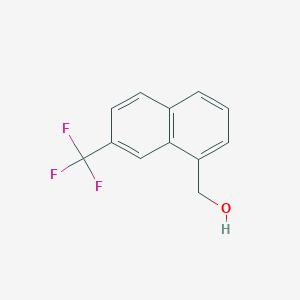 molecular formula C12H9F3O B11881802 2-(Trifluoromethyl)naphthalene-8-methanol 