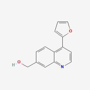 molecular formula C14H11NO2 B11881817 (4-(Furan-2-YL)quinolin-7-YL)methanol 