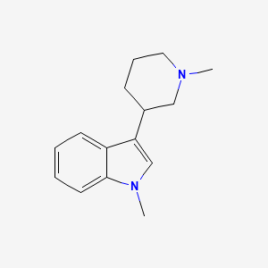 molecular formula C15H20N2 B11881822 1-Methyl-3-(1-methylpiperidin-3-yl)-1H-indole 