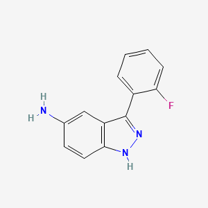 molecular formula C13H10FN3 B11881827 3-(2-fluorophenyl)-1H-indazol-5-amine CAS No. 1175859-35-4