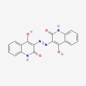 molecular formula C18H12N4O4 B1188187 4-hydroxy-3-[(4-hydroxy-2-oxo-1,2-dihydro-3-quinolinyl)diazenyl]-2(1H)-quinolinone 