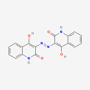 4-hydroxy-3-[(4-hydroxy-2-oxo-1,2-dihydro-3-quinolinyl)diazenyl]-2(1H)-quinolinone