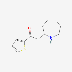 molecular formula C12H17NOS B11881904 2-(Azepan-2-yl)-1-(thiophen-2-yl)ethanone 