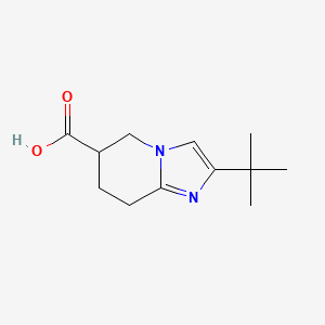 molecular formula C12H18N2O2 B11881938 2-Tert-butyl-5,6,7,8-tetrahydroimidazo[1,2-A]pyridine-6-carboxylic acid CAS No. 1004527-83-6