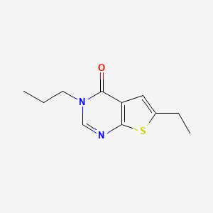 molecular formula C11H14N2OS B11881956 6-ethyl-3-propylthieno[2,3-d]pyrimidin-4(3H)-one 