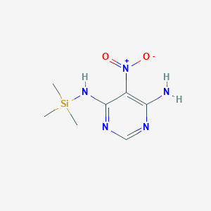 molecular formula C7H13N5O2Si B11881977 5-Nitro-N~4~-(trimethylsilyl)pyrimidine-4,6-diamine CAS No. 112220-30-1