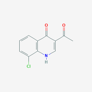 molecular formula C11H8ClNO2 B11881978 3-Acetyl-8-chloroquinolin-4(1H)-one 