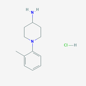 molecular formula C12H19ClN2 B11881985 1-o-Tolyl-piperidin-4-ylamine hydrochloride 