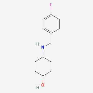 molecular formula C13H18FNO B11882043 4-(4-Fluoro-benzylamino)-cyclohexanol 