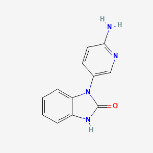 molecular formula C12H10N4O B11882090 1-(6-Aminopyridin-3-yl)-1H-benzo[d]imidazol-2(3H)-one CAS No. 1956306-67-4