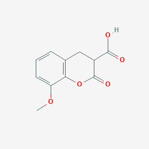 molecular formula C11H10O5 B11882152 8-Methoxy-2-oxochroman-3-carboxylic acid 