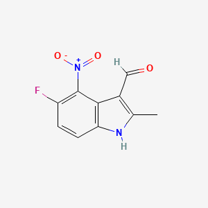 5-Fluoro-2-methyl-4-nitro-1H-indole-3-carbaldehyde