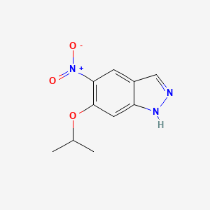 molecular formula C10H11N3O3 B11882226 6-Isopropoxy-5-nitro-1H-indazole 