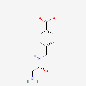 molecular formula C11H14N2O3 B11882251 Methyl 4-((2-aminoacetamido)methyl)benzoate 