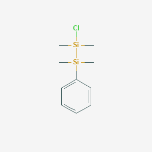 molecular formula C10H17ClSi2 B11882269 1-Chloro-1,1,2,2-tetramethyl-2-phenyldisilane CAS No. 941-15-1