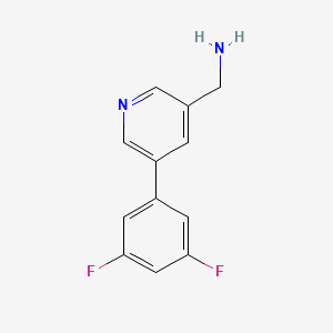 molecular formula C12H10F2N2 B11882310 (5-(3,5-Difluorophenyl)pyridin-3-yl)methanamine CAS No. 1346691-80-2