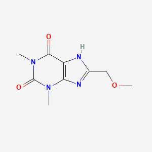 molecular formula C9H12N4O3 B11882328 8-(methoxymethyl)-1,3-dimethyl-7H-purine-2,6-dione CAS No. 65314-75-2