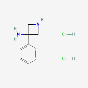 molecular formula C9H14Cl2N2 B11882357 3-Phenylazetidin-3-amine dihydrochloride 