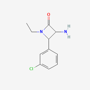 3-Amino-4-(3-chlorophenyl)-1-ethylazetidin-2-one