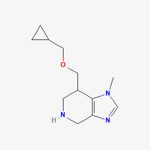 molecular formula C12H19N3O B11882394 7-((Cyclopropylmethoxy)methyl)-1-methyl-4,5,6,7-tetrahydro-1H-imidazo[4,5-c]pyridine 