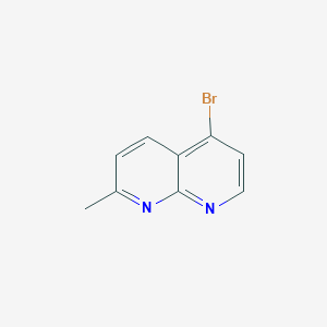 molecular formula C9H7BrN2 B11882401 5-Bromo-2-methyl-1,8-naphthyridine 