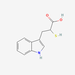 molecular formula C11H11NO2S B11882402 3-(1H-Indol-3-yl)-2-mercaptopropanoic acid 