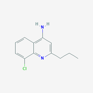 molecular formula C12H13ClN2 B11882446 8-Chloro-2-propylquinolin-4-amine CAS No. 1189105-67-6