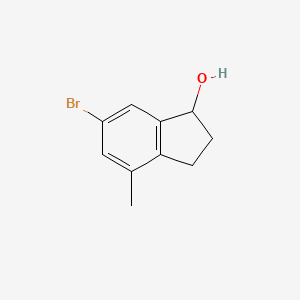 molecular formula C10H11BrO B11882469 6-Bromo-4-methyl-2,3-dihydro-1H-inden-1-ol 