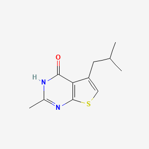 molecular formula C11H14N2OS B11882609 5-Isobutyl-2-methylthieno[2,3-d]pyrimidin-4(3H)-one 