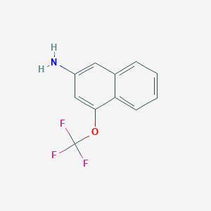 molecular formula C11H8F3NO B11882615 4-(Trifluoromethoxy)naphthalen-2-amine 