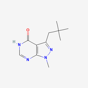 molecular formula C11H16N4O B11882657 1-Methyl-3-neopentyl-1H-pyrazolo[3,4-d]pyrimidin-4-ol 