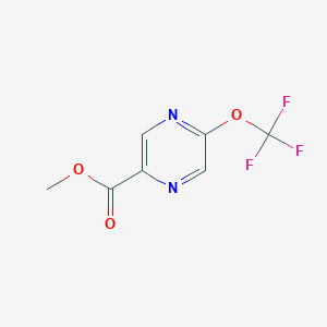 molecular formula C7H5F3N2O3 B11882683 Methyl 5-(trifluoromethoxy)pyrazine-2-carboxylate 