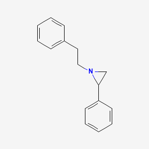 molecular formula C16H17N B11882696 2-Phenyl-1-(2-phenylethyl)aziridine CAS No. 4164-22-1