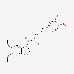 molecular formula C22H28N2O5 B1188280 N-(5,6-dimethoxy-2,3-dihydro-1H-inden-1-yl)-N'-[2-(3,4-dimethoxyphenyl)ethyl]urea 