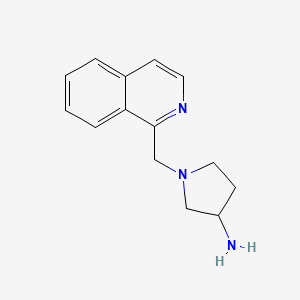 molecular formula C14H17N3 B11882823 1-(Isoquinolin-1-ylmethyl)pyrrolidin-3-amine 