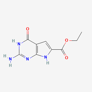 Ethyl 2-amino-4-oxo-4,7-dihydro-3H-pyrrolo[2,3-d]pyrimidine-6-carboxylate