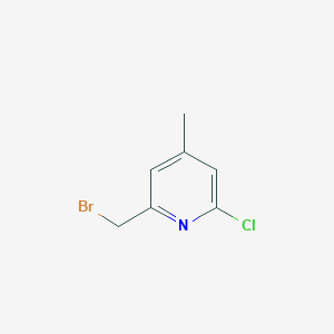 molecular formula C7H7BrClN B11882931 2-(Bromomethyl)-6-chloro-4-methylpyridine 