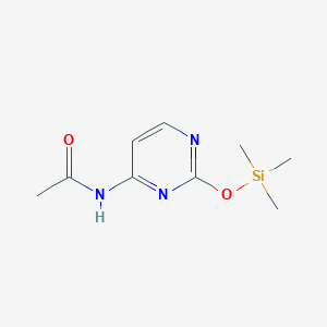 molecular formula C9H15N3O2Si B11882939 Acetamide, N-[2-[(trimethylsilyl)oxy]-4-pyrimidinyl]- CAS No. 54230-57-8