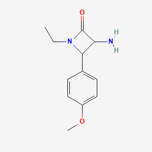 3-Amino-1-ethyl-4-(4-methoxyphenyl)azetidin-2-one