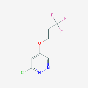 molecular formula C7H6ClF3N2O B11882973 3-Chloro-5-(3,3,3-trifluoropropoxy)pyridazine CAS No. 1346691-34-6