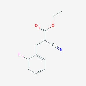 molecular formula C12H12FNO2 B11883063 Ethyl 2-cyano-3-(2-fluorophenyl)propanoate 