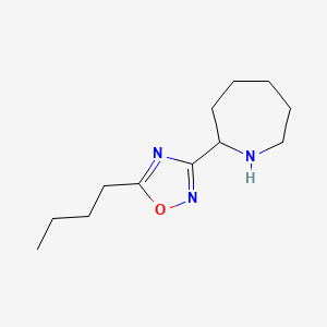 molecular formula C12H21N3O B11883074 3-(Azepan-2-yl)-5-butyl-1,2,4-oxadiazole 