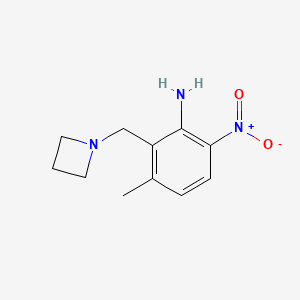 Benzenamine, 2-(1-azetidinylmethyl)-3-methyl-6-nitro-