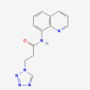 molecular formula C13H12N6O B1188315 N-(8-quinolinyl)-3-(1H-tetraazol-1-yl)propanamide 