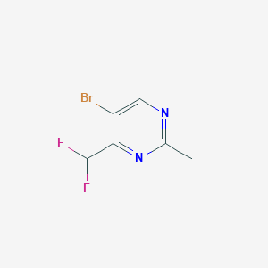 molecular formula C6H5BrF2N2 B11883222 5-Bromo-4-(difluoromethyl)-2-methylpyrimidine 