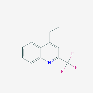 molecular formula C12H10F3N B11883224 4-Ethyl-2-(trifluoromethyl)quinoline 