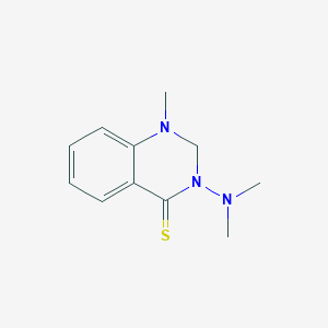 molecular formula C11H15N3S B11883228 3-(Dimethylamino)-1-methyl-2,3-dihydroquinazoline-4(1H)-thione CAS No. 90070-35-2