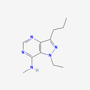 molecular formula C11H17N5 B11883235 1-Ethyl-N-methyl-3-propyl-1H-pyrazolo[4,3-d]pyrimidin-7-amine 