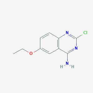 molecular formula C10H10ClN3O B11883240 2-Chloro-6-ethoxyquinazolin-4-amine 