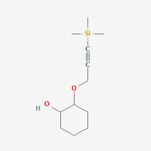 molecular formula C12H22O2Si B11883248 2-{[3-(Trimethylsilyl)prop-2-yn-1-yl]oxy}cyclohexan-1-ol CAS No. 62343-69-5